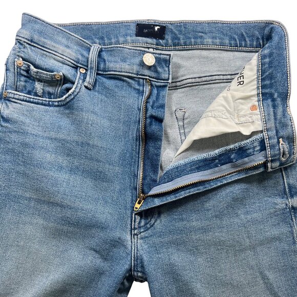 Mother Denim High Waisted Rider Ankle Fray Jeans in Fish Out of Water Size 27 - Picture 5 of 14